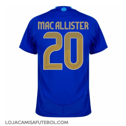 Camisa de Futebol Argentina Alexis Mac Allister #20 Equipamento Secundário Copa America 2024 Manga Curta